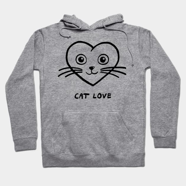 Dramabite Cat Love Cats Kitten Funny Cute Cat Lover Gift Graphic Kitty Hoodie by dramabite